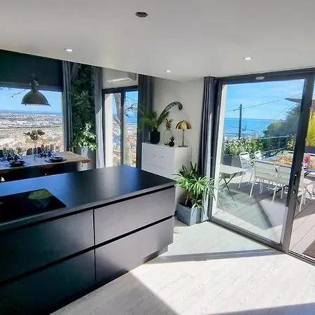 Villa Rouquier, Vue Panoramique, Et Port De Sete, Climatise, Jacuzzi Sète