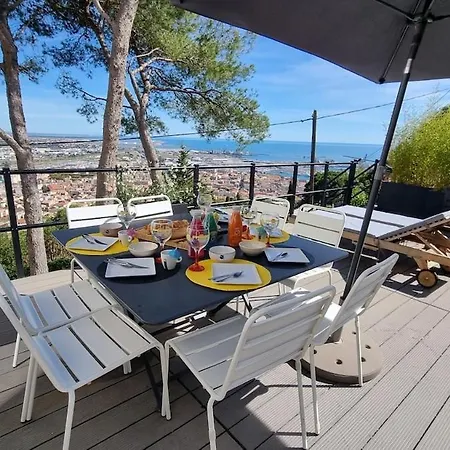 别墅 Rouquier, Vue Panoramique, Et Port De Sete, Climatise, Jacuzzi