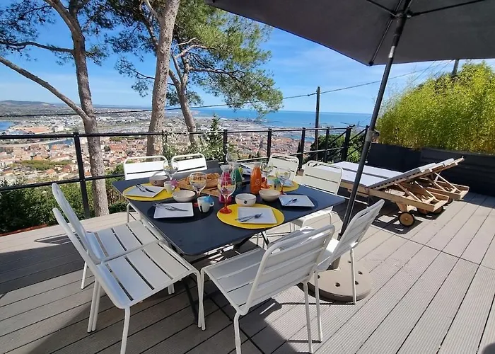 Villa Rouquier, Vue Panoramique, Et Port De Sete, Climatise, Jacuzzi
